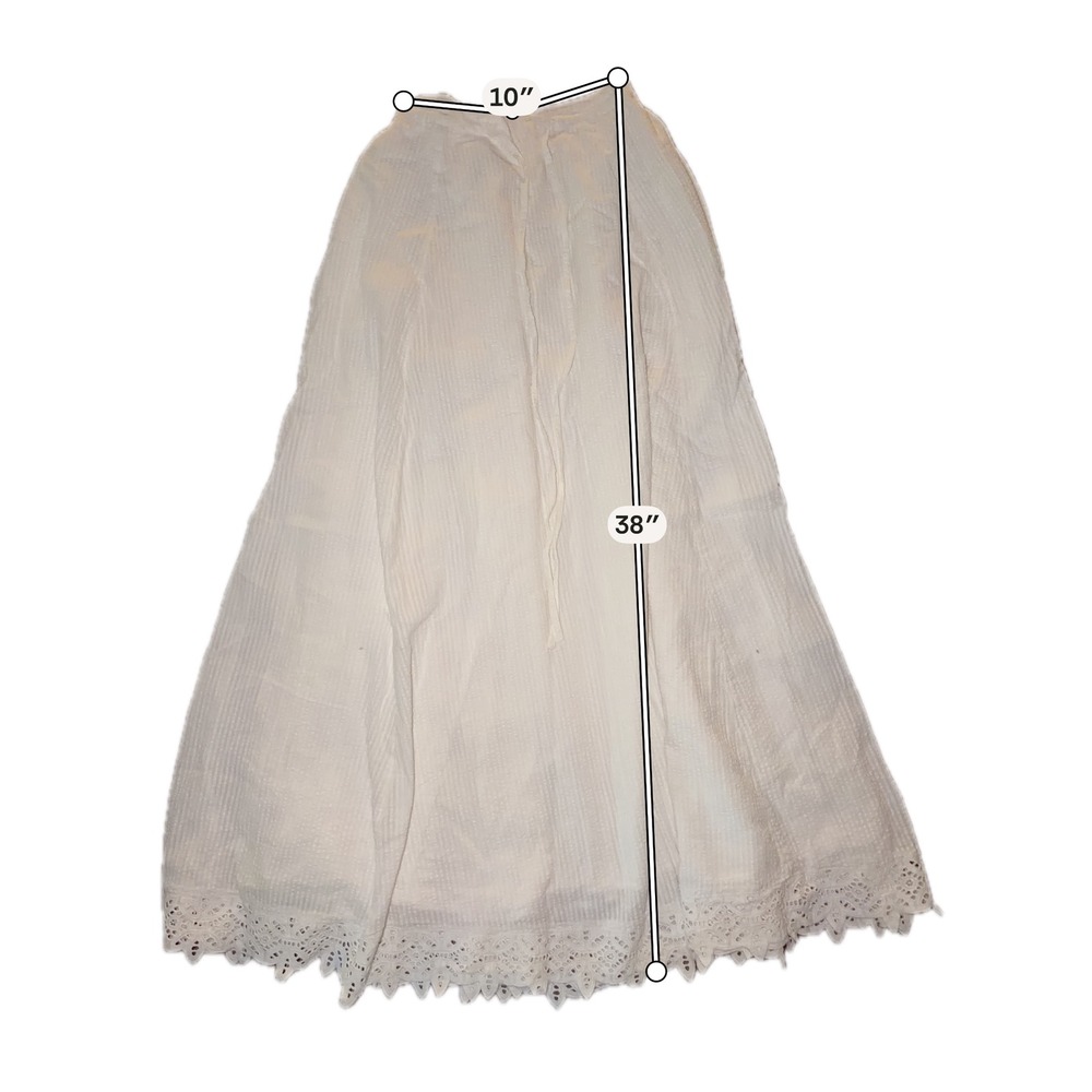 Free People Madelyn Cotton Maxi Skirt Set White Eyelet Crop Top OB2436244 XS B1 - Picture 5 of 8